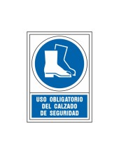 PICTO SEÑAL USO OBLIGATORIO DEL CALZADO SEGURIDAD PVC 245X345 MM