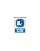 PICTO SEÑAL USO OBLIGATORIO DEL CALZADO SEGURIDAD PVC 245X345 MM 2