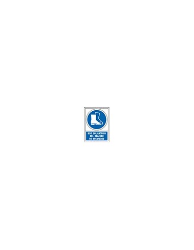 PICTO SEÑAL USO OBLIGATORIO DEL CALZADO SEGURIDAD PVC 245X345 MM