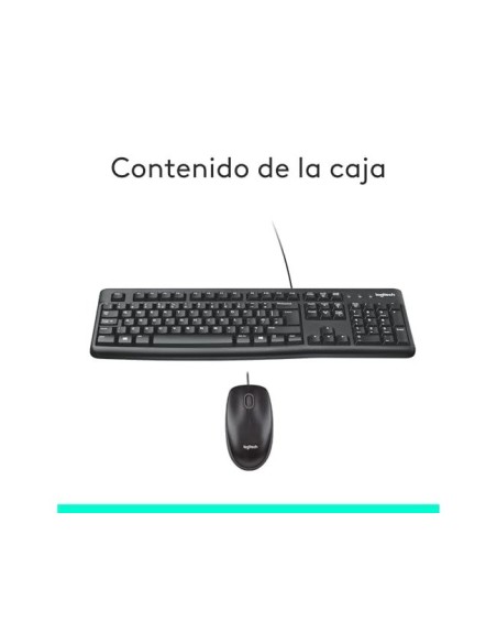 TECLADO+RATON LOGITECH MK120 USB CABLE NG.