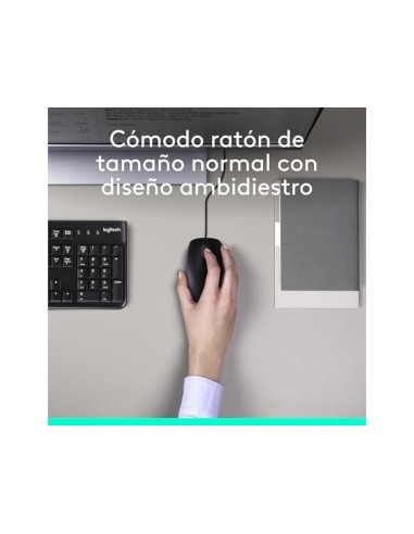 TECLADO+RATON LOGITECH MK120 USB CABLE NG.