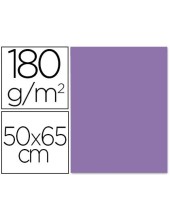 CARTULINA LIDERPAPEL 50X65 180 GR PURPURA PAQUETE 25
