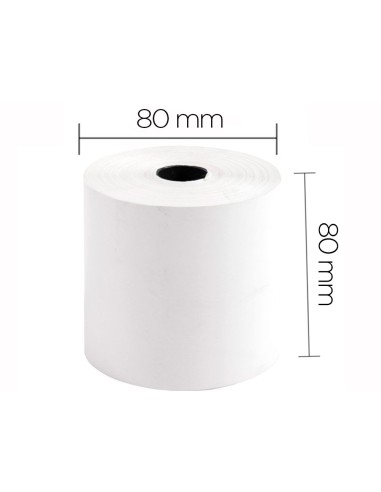ROLLO SUMADORA TERMICO Q-CON.80MM ANCHO X 80MM  SIN BISFENOL  70 G/M2