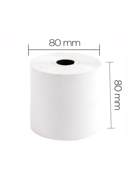 ROLLO SUMADORA TERMICO Q-CON.80MM ANCHO X 80MM  SIN BISFENOL  70 G/M2