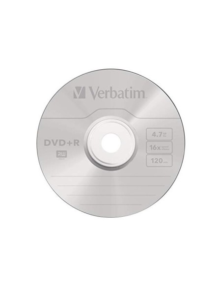 DVD+R VERBATIM 4.7GB VEL. 16X 120 MIN 25 UD.