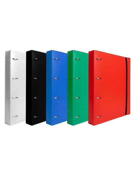CARPETA RECAMBIO  A4 5MM 100H. 80G PP. 4AN.25MM AM.
