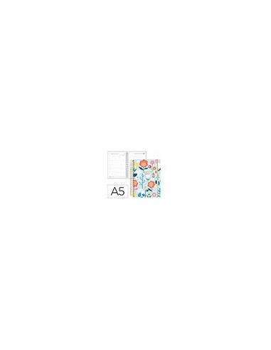 AGENDA OFICINA  2027 ESP.FANTASY D/P A5 BILINGUE 70G PAPEL  FLOWERS
