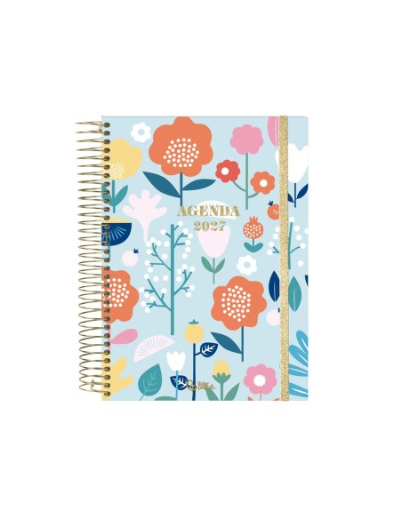 AGENDA OFICINA  2027 ESP.FANTASY D/P A5 BILINGUE 70G PAPEL  FLOWERS