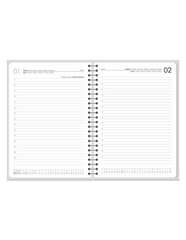 AGENDA OFICINA  2027 ESP.FANTASY D/P A5 BILINGUE 70G PAPEL  FLOWERS