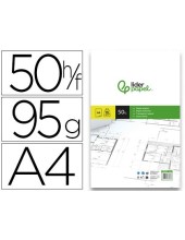 BLOC ENCOLADO LIDERPAPEL A4 PAPEL VEGETAL 50H0 95GR.