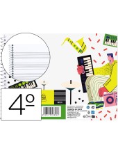 BLOC ESP. LIDERPAPEL MUSICA A5 PENTAGRAMA 4MM 20H 100GR. C/INTERLINEA