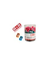 SACAPUNTAS MOR 304 PLASTICO RECTANGULAR UN USO COL.SURT. 2