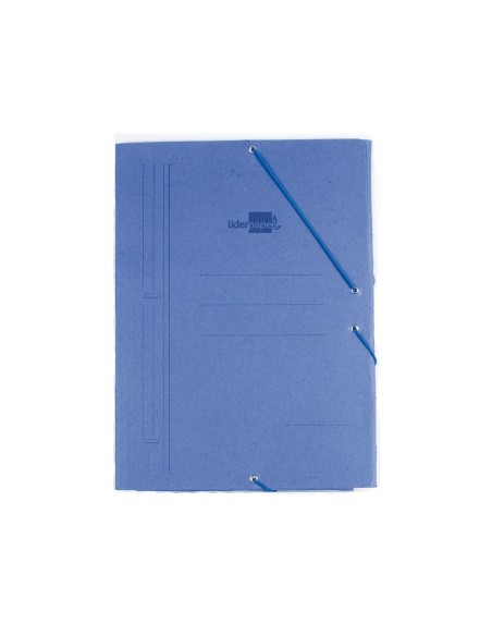 CARPETA GOMAS LIDERPAPEL A6 CARTON 1 SOLAPA AZ.