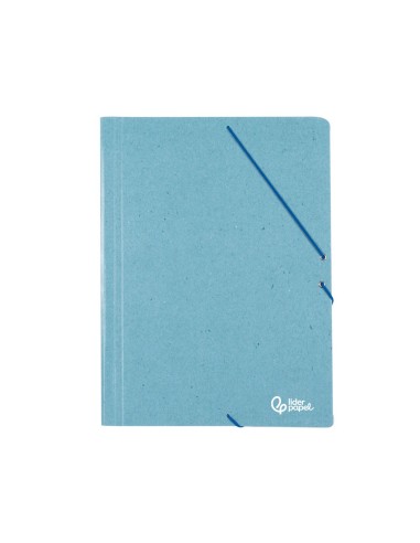 CARPETA GOMAS LIDERPAPEL A3 CARTON PRESPAN 3 SOLAPAS VE.