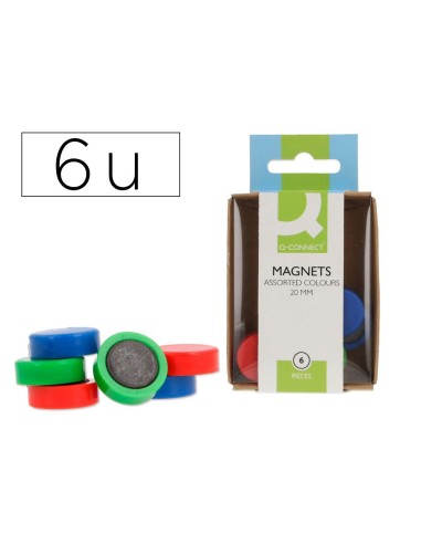 IMAN SUJECION Q-CON.IDEAL PIZARRAS MAGNETICAS 20MM SURT.CAJA 6 UD.