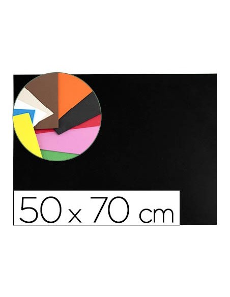GOMA EVA NEGRO PLANCHA 50X70 CM 1,5 MM ESPESOR