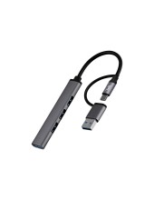 HUB TNB ULTRAFINO USB-A /USB-C 4XUSB-A ALUMINIO