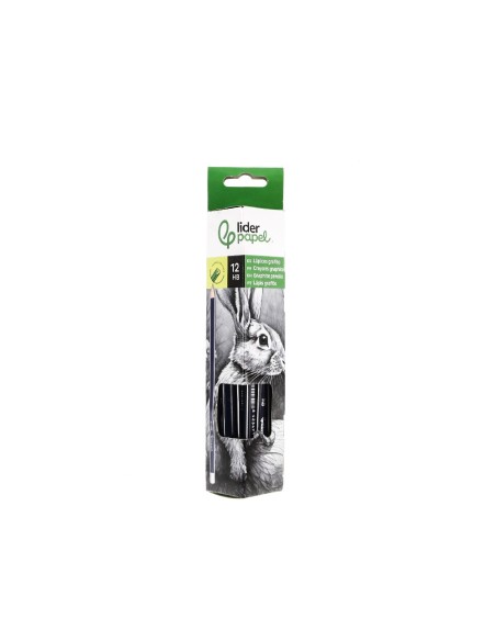LAPICES DE GRAFITO SIN GOMA LIDERPAPEL TRIANGULAR