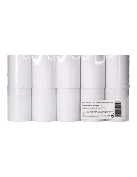 ROLLO SUMADORA TERMICO Q-CON.80MM ANCHO X 60MM DIAMETRO PAPEL 70 G/M2