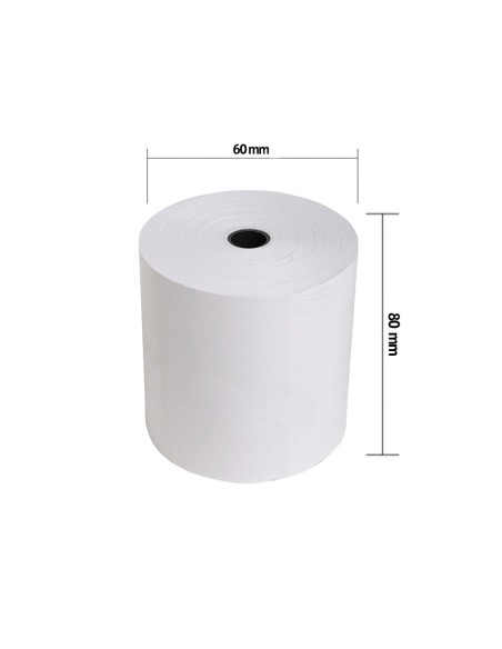 ROLLO SUMADORA TERMICO Q-CON.80MM ANCHO X 60MM DIAMETRO PAPEL 70 G/M2