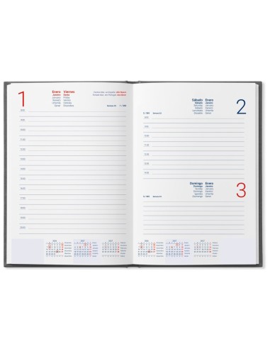AGENDA OFI  2027 ENCUADERNADA CORFU D/P A5 BILINGUE 60G PAPEL ROSA CL