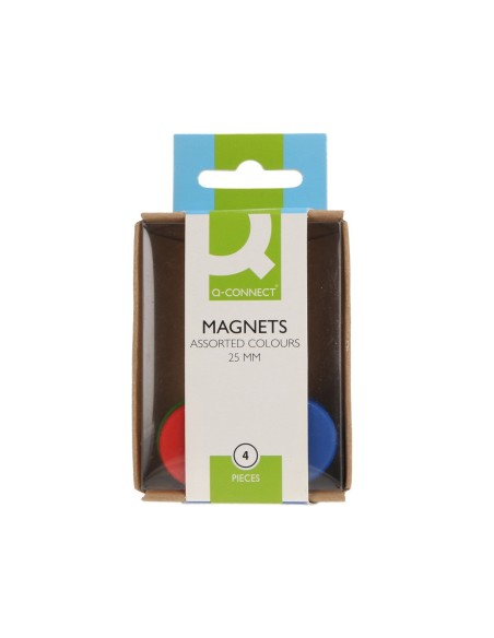 IMAN SUJECION Q-CON.IDEAL PIZARRAS MAGNETICAS 25MM SURT.CAJA 4 UD.