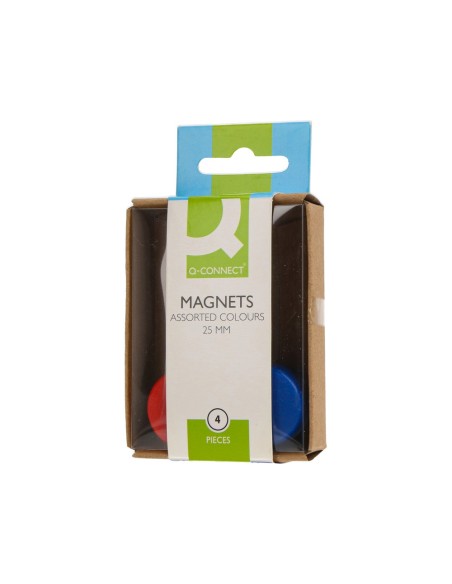IMAN SUJECION Q-CON.IDEAL PIZARRAS MAGNETICAS 25MM SURT.CAJA 4 UD.