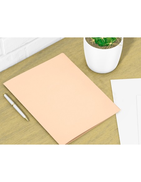 SUBCARPETA FL 180 GR. LIDERPAPEL NARANJA PASTEL