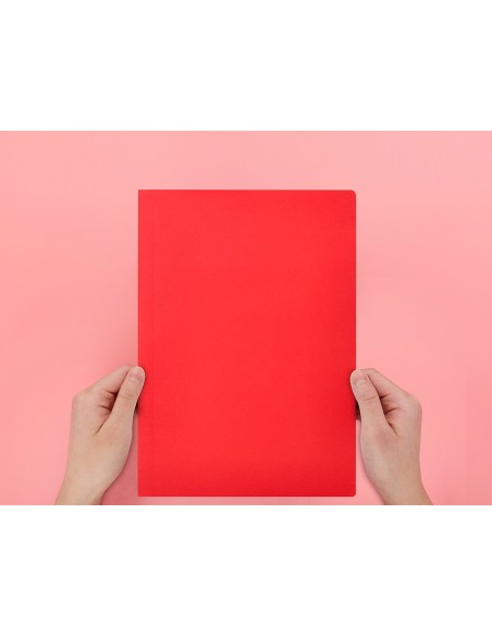 SUBCARPETA FL 180 GR. LIDERPAPEL ROJO PASTEL