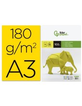 CARTULINA DIN A3 AMARILLO 180 GR PAQUETE 100 H