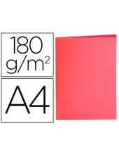SUBCARPETA A4 180 GR. LIDERPAPEL ROJO PASTEL C/50