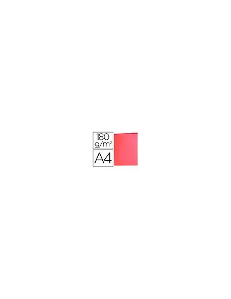 SUBCARPETA A4 180 GR. LIDERPAPEL ROJO PASTEL C/50