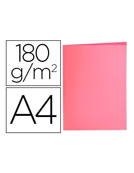 SUBCARPETA A4 180 GR. LIDERPAPEL ROSA PASTEL C/50