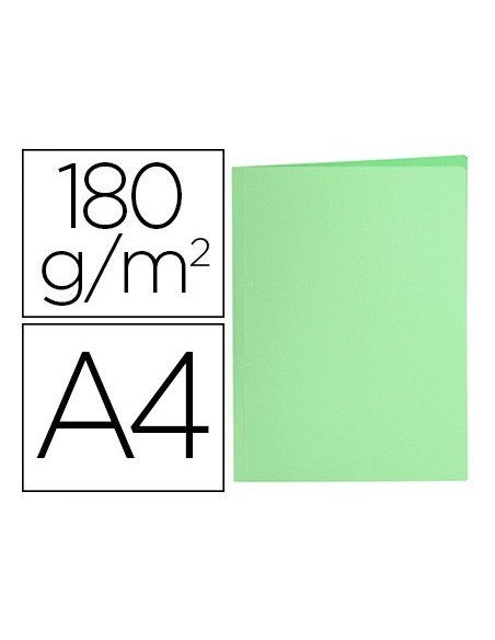 SUBCARPETA A4 180 GR. LIDERPAPEL VERDE PASTEL C/50