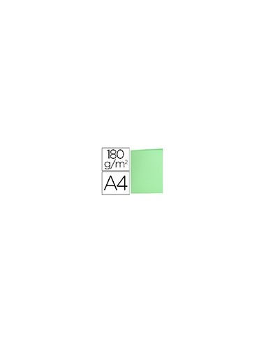 SUBCARPETA A4 180 GR. LIDERPAPEL VERDE PASTEL C/50