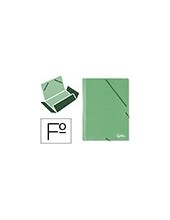 CARPETA GOMAS LIDERPAPEL FL SIMIL-PRESPAN 3 SOLAPAS VE. 2