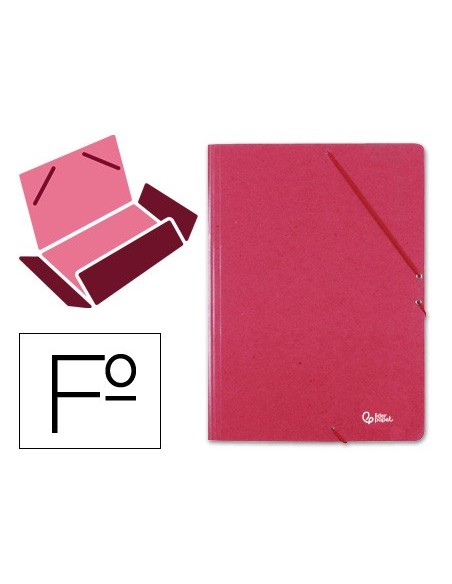 CARPETA GOMAS LIDERPAPEL FL CARTON PRESPAN 3 SOLAPAS RJ.