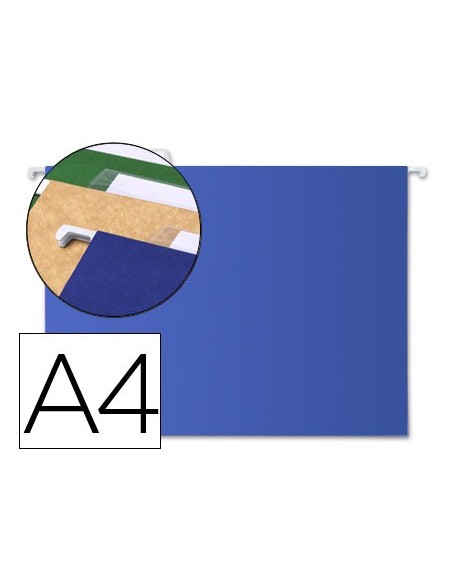 CARPETA COLGANTE A4 VISOR SUP. LIDERPAPEL AZUL
