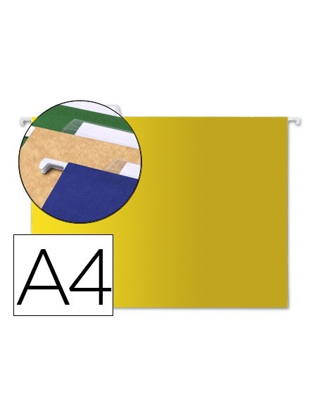 CARPETA COLGANTE A4 VISOR SUP. LIDERPAPEL AMARILLO