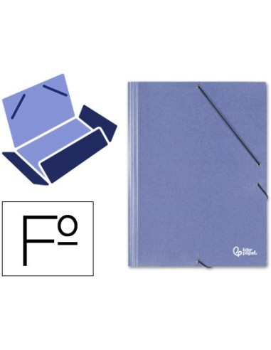CARPETA GOMAS LIDERPAPEL FL SIMIL-PRESPAN 3 SOLAPAS AZ