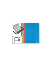 CARPETA GOMAS LIDERPAPEL FL SIMIL-PRESPAN 3 SOLAPAS COL. SURT. 2