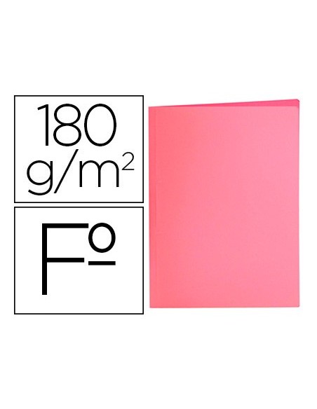 SUBCARPETA FL 180 GR. LIDERPAPEL ROSA PASTEL C/50