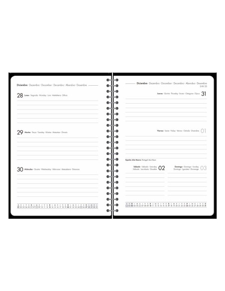 AGENDA OFICINA  2027 ESP.BASIC S/V A5 BILINGUE 60G PAPEL FSC NG.