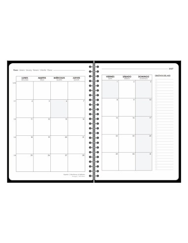 AGENDA OFICINA  2027 ESP.BASIC S/V A5 BILINGUE 60G PAPEL FSC NG.