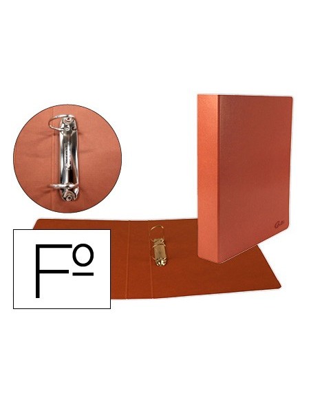 CARPETA 2 A 40 MM MIXTAS CARTON CUERO FL.