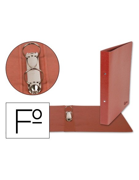 CARPETA 2 A 40 MM CARTON CUERO FL.