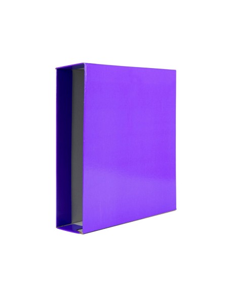 CAJA ARCHIVADOR PALANCA DOCUMENTA A4 CARTON LOMO 75MM VIO.