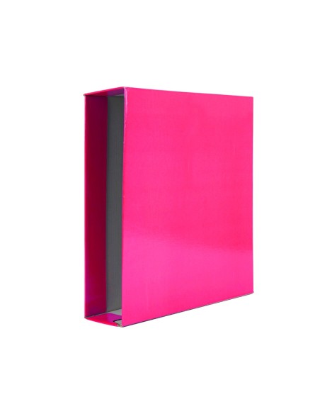CAJA ARCHIVADOR PALANCA DOCUMENTA FL CARTON LOMO 75MM ROSA