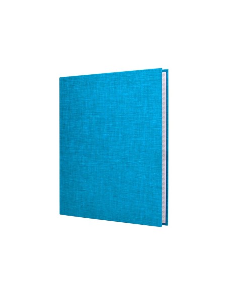 CARPETA 4A.25 MM MIXTAS LIDERPAPEL A4 CARTON FORRADO PVC AZUL KA06