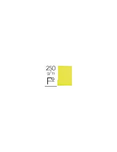 SUBCARPETA FL 250 GR. GIO C/PESTAÑA IZQUIERDA AMARILLO C/50